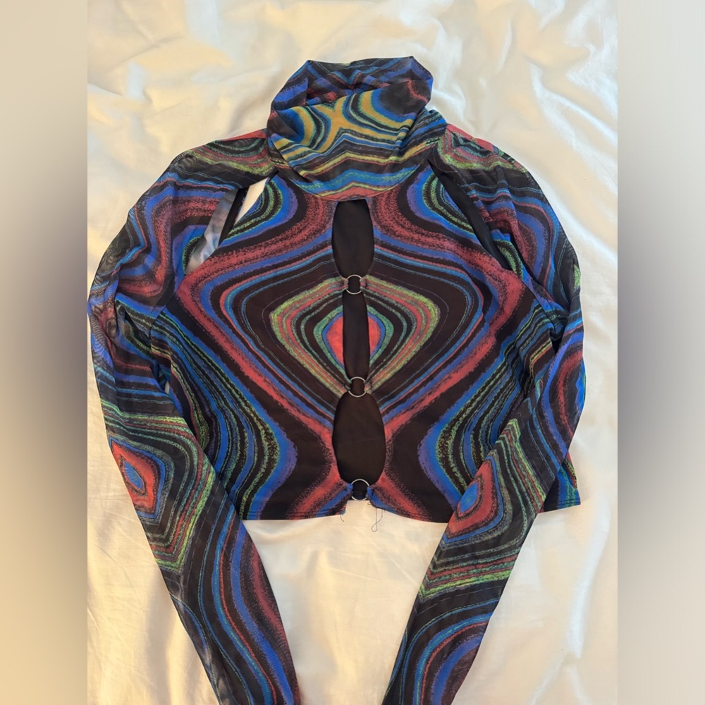 Rainbow AFRM cut out crop top, size M